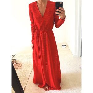 Red maxi dress